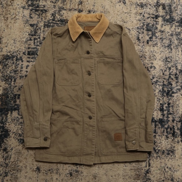 Lauren Ralph Lauren Jackets & Blazers - Ralph Lauren Jeans Canvas Chore Coat Barn Jacket Womens Sm Tan Corduroy Collar